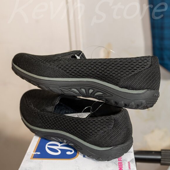 Black Skechers Ladies' Slip On Shoe‎ - Picture 3 of 7
